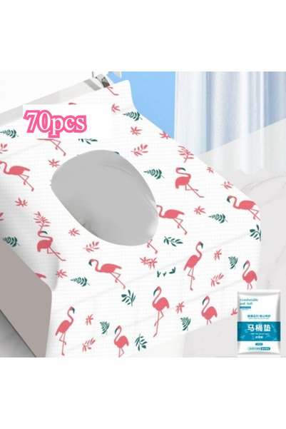 Choice6 70PCS flamingo Disposable Toilet Seat Covers, 10/40/70 Uds., for Trav...