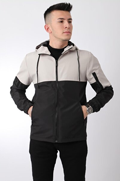 Stilkombin Style Combination Black Piece Hooded Seasonal Coat Pldp 2907