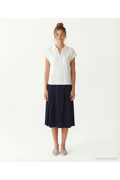Yargıcı Wide Polo Collar Short Sleeve T-Shirt