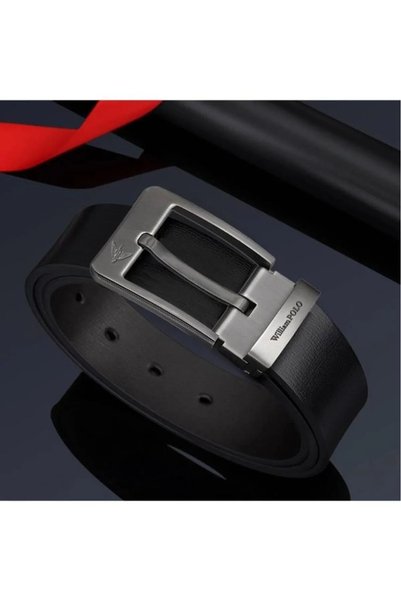 WİLLİAMPOLO Genuine Leather Buckle Luxury Men's Belt