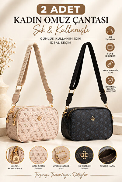 Newish Polo Women's Shoulder and Crossbody Bag with 2 Compartments, Daily Sty...