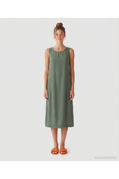 Yargıcı Relaxed Fit Crew Neck Sleeveless Dress