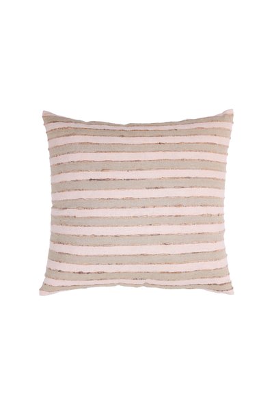 Yargıcı Line Patterned Silk Fabric Square Pillow (50X50 cm)