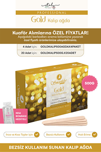 Smoothly 500 G. GOLD Kalıp Ağda SİR Ağda El Ağdası KUAFÖR AĞDASI