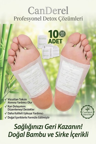 Canderel Toksin Atıcı Doğal Detoks Ayak Bandı 10 Adet Detox Band