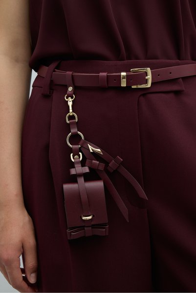 Roman Mini Çanta Detaylı Kemer Bordo K2682201_008
