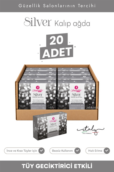 Smoothly Silver Kalıp Ağda 500 g. x 20 adet GÜMÜŞ Kalıp Ağda