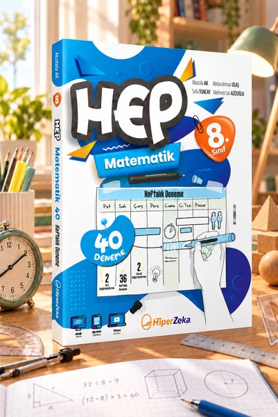 HiperZeka 2027 8. Sınıf Haftalık Hep Matematik 40 Haftalık Deneme