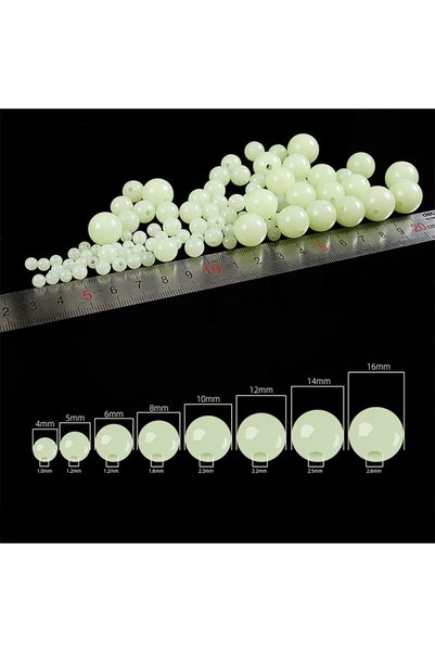 Choice 6mm 100pcs Luminous Beads Fishing Space Beans 4mm 5mm 6mm 100pcs/bag L...