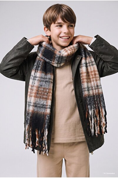 DeFacto Checkered Woven Scarf for Boys F4215A825Wn