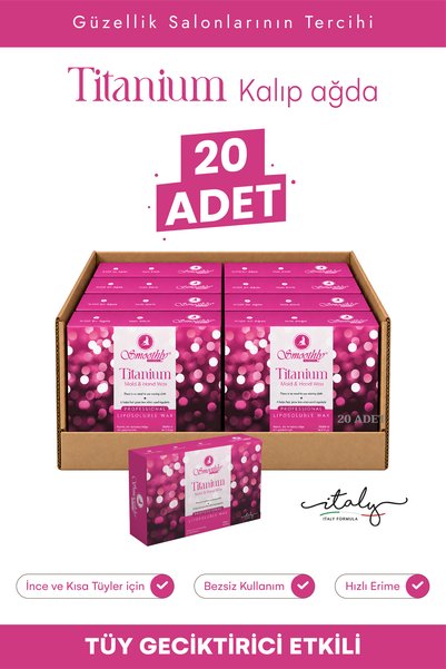 Smoothly Titanium Kalıp Ağda 500 g. x 20 adet Pudralı Kalıp Ağda
