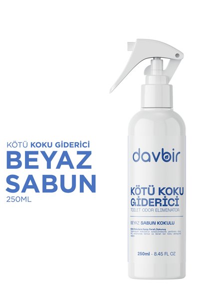 Davbir Beyaz Sabun Kokulu Wc Kötü Koku Giderici Ultra Kalıcı Yüzey Parfümü 250ml