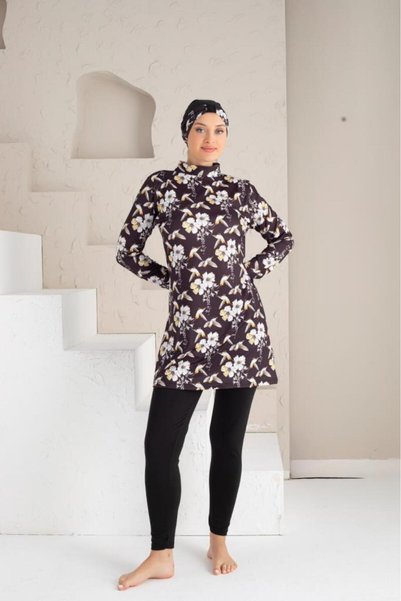 DONEX 1227 Full Covered Pad Lycra Hijab Swimsuit