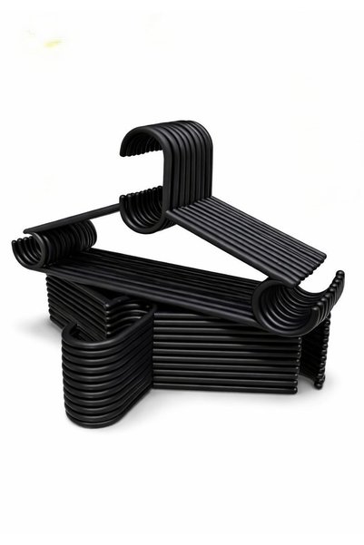 LUXQEN 60 Pieces of Clothes Hangers Shirt T-Shirt Hangers Plastic a Quality Black