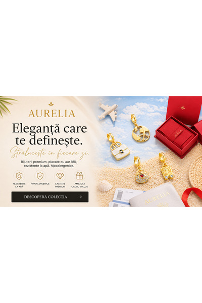 AURELIA Set 5 accesorii fashion, placate cu aur 18K