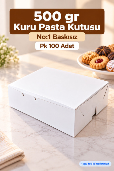500 gr Kuru Pasta Kutusu No:1 Baskısız (Pk 100 Adet)
