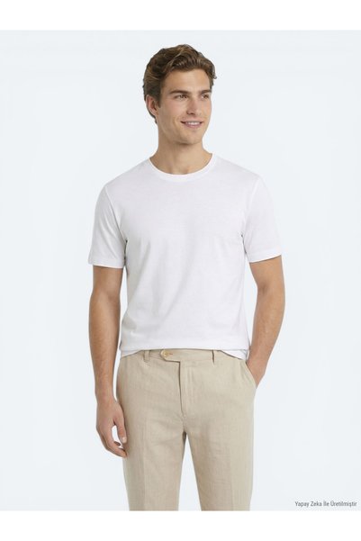 Kip Ecru Plain T-Shirt