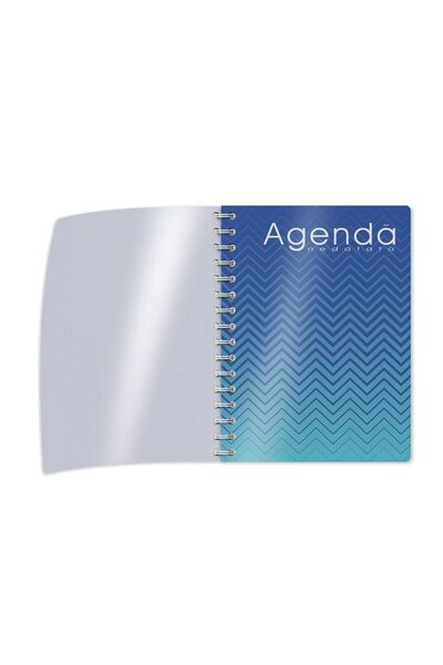 Libra Agendă Nedatată A5 Spirală, 208 Pagini Liniate, Copertă Carton și Supra...