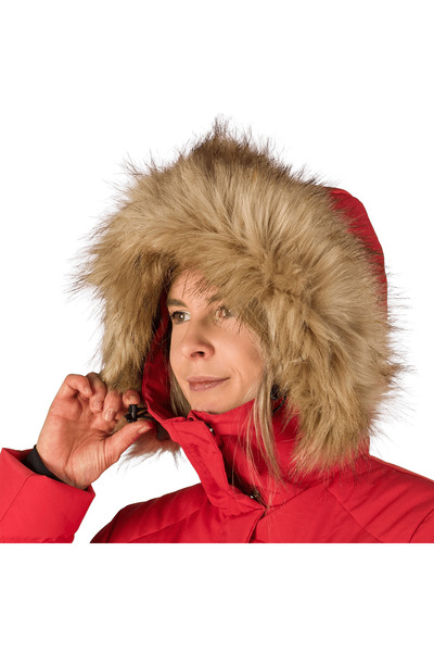 NORTHFINDER Geacă izolatoare BU-6360SP pentru femei, model lung, RAELYNN, roșie