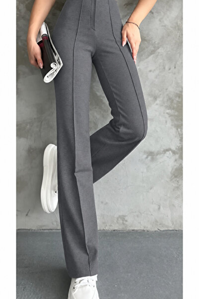 Wise&Go Store Γυναικείο παντελόνι παλάτσο με ψηλή μέση και στενή εφαρμογή