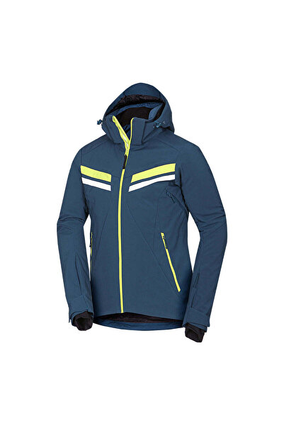 NORTHFINDER Geacă de schi softshell izolată UGO pentru bărbați, albastru-cerc...