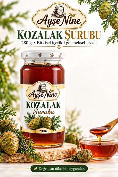 AYŞE NİNE KÖY ÜRÜNLERİ Ayşe nine kozalak şurubu dağlardan gelen 280 gr (rafin...
