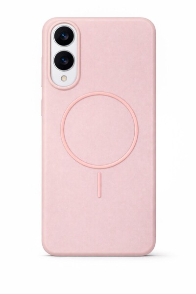Vissona Samsung Galaxy S25 Edge Kılıf – İçi Kadife – MagSafe Uyumlu – Pembe R...