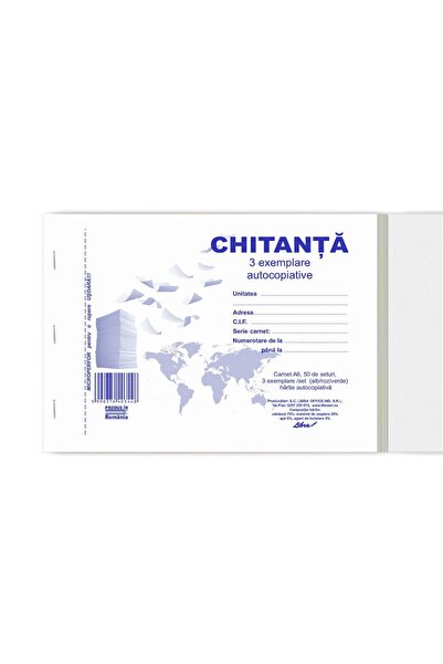 Libra A6 receipt book in 3 carbonless copies 150 sheets (receipt)
