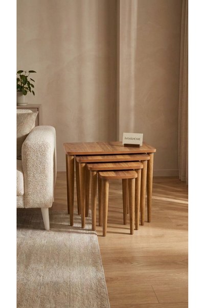 İMSA&HOME Söğüt Oval Zigon Sehpa 4'lü