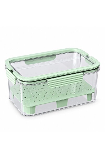 Flippy Food Storage Box, Flippy, 2 Compartments, Ice Zone, 23x15x10.8 cm, Green