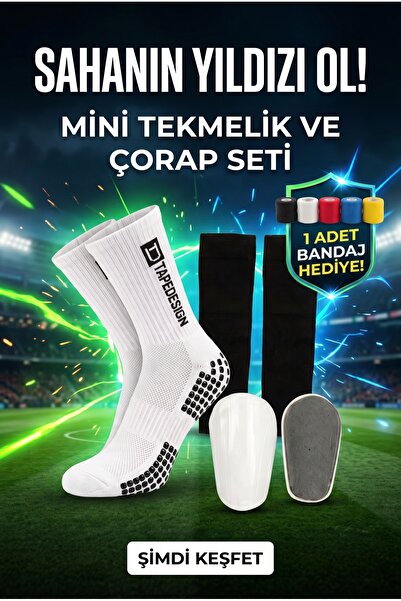 Genel Markalar Mini Tekmelik Ve Çorap Seti❗ Bandaj Hediye 🎁Profesyonel Futbo...