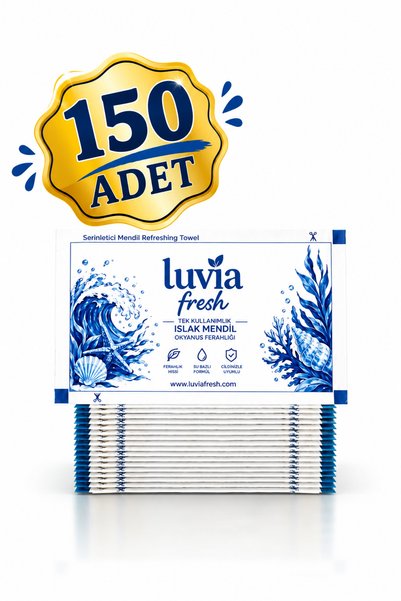 Luvia Fresh Tek Kullanımlık Islak Mendil Okyanus Ferahlığı Serinletici Mendil...