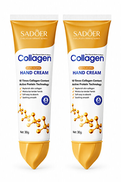 OEM Set de 2 creme de mâini cu colagen SADOER, Hidratare și aspect uniform, 2 × 30 g
