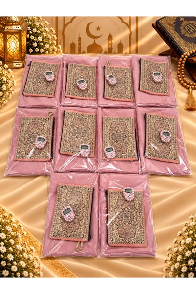 LenaToptan 10 Pieces Pink Gift Set (Dowery-Set-Mevlud-Hac-Umre) Gelatin-Style...
