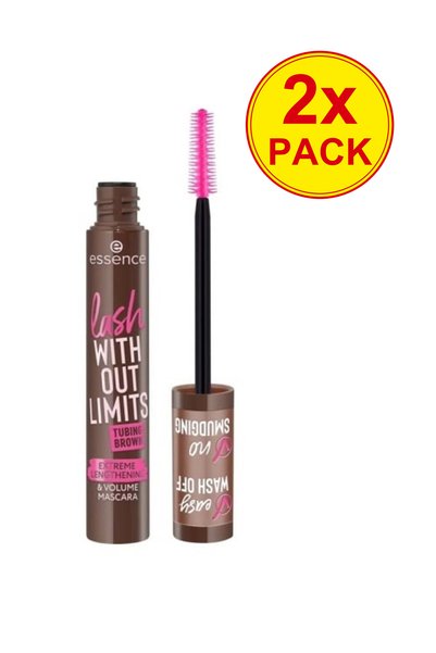 Essence 2x PACK Brown mascara for lengthening and volume Lash WITHOUT LIMITS ...