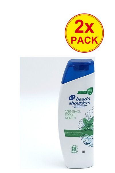 Head & Shoulders Pachet 2x șampon 330ml Mentol Proaspăt