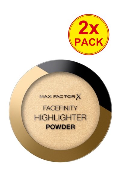 Max Factor Двойна опаковка Facefinity Хайлайтър пудра - 02 Gold Hour (Компакт...