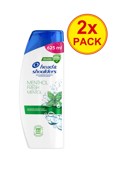 Head 2x PACK Sampon anti-matreata & Shoulders Menthol Fresh pentru orice tip ...