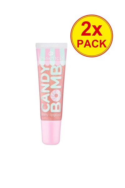 Essence Pachet de 2x Luciu de buze Candy Bomb, Esență, 10 ml