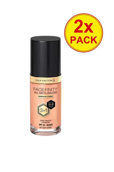 Max Factor Διπλή συσκευασία Facefinity Αψεγάδιαστο Υγρό Make-up 3 σε 1 για όλ...