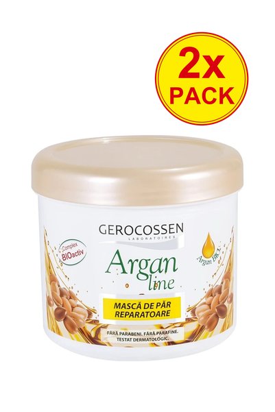 GEROCOSSEN Pachet de 2 bucăți Mască de păr reparatoare cu ulei de argan și ch...