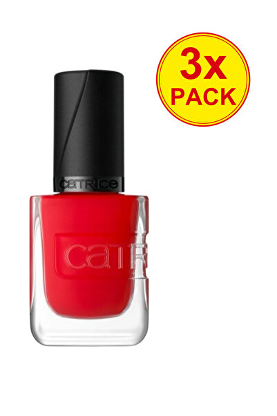Catrice 3x PACK Nail Polish GEL AFFAIR Strawberry Bright 060, Catrice, 10.5 ml