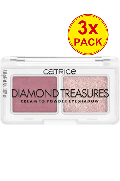 Catrice 3x PACK Cream-Powder Duo Eyeshadow Diamond Treasures, 020 · Fairy Dus...
