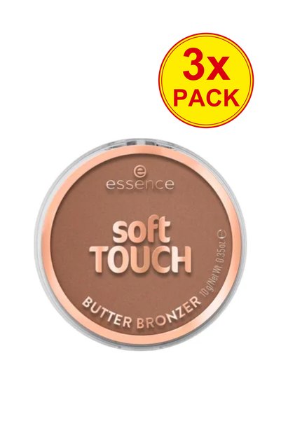 Essence Pachet de 3 bronzant TOUCH BUTTER, 20 pudră bronzantă delicată