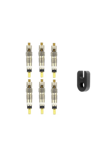 Choice 6pcs core with tool 6/12pcs Bicycle Removable Presta Valve Core CNC FV...