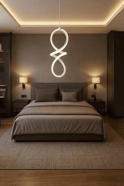 Elektroyou Damla Beyaz Ultra Power Beyaz Ledli Avize Sarkıt Tekli Avize