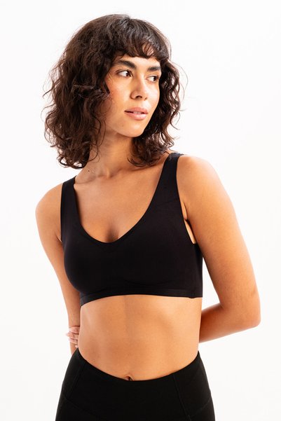 JUSTEVER Seamless Removable Padded Black Women's Laser Bra - Blaze