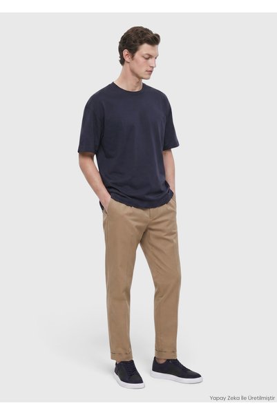 Ramsey Tricou uni bleumarin, 100% bumbac