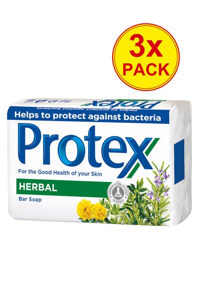Protex 3x Συσκευασία Στερεό σαπούνι με φυτικά συστατικά, 90 γρ.