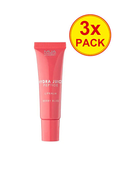 MUA Makeup Academy Pachet de 3x Balsam de buze cu peptide Hydra Juice – Aromă...
